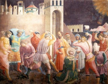  Paolo Oil Painting - Stoning Of St Stephen early Renaissance Paolo Uccello